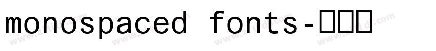 monospaced fonts字体转换